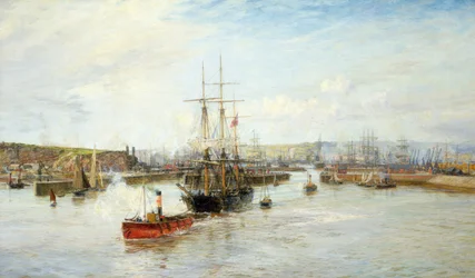 Entrada a Barry Dock, Gales del Sur, 1897